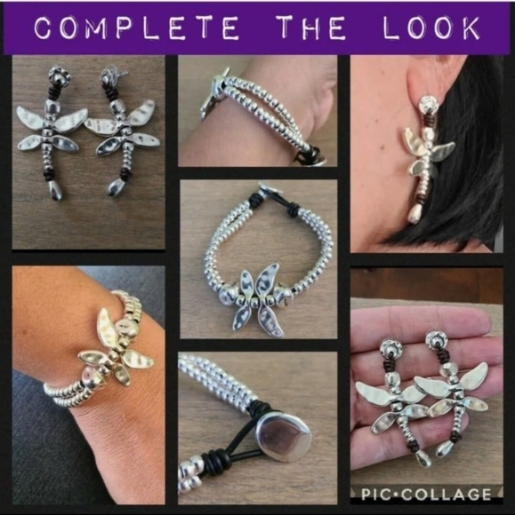 Dragonfly • Boho Necklace • Red Crystal - Picture 5 of 6